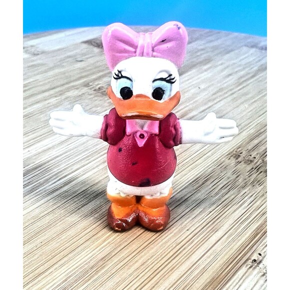Disney Other - Vintage Donald Pink Daisy Duck 1.75” PVC Vinyl Action Figure Cake Topper RARE